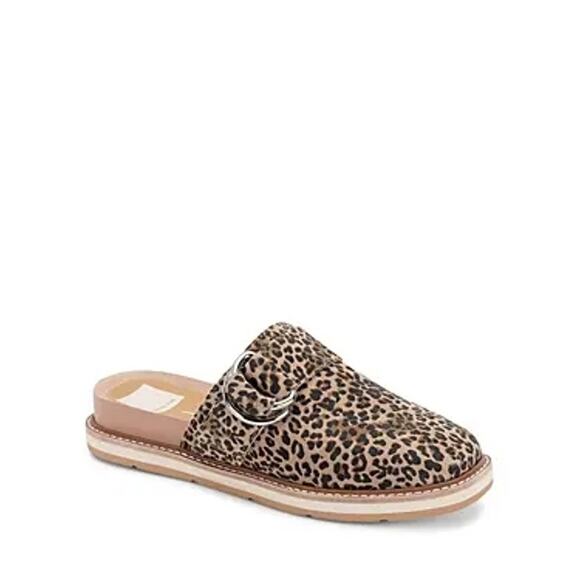 Dolce Vita Shoes - DOLCE VITA Women's Leopard Crochet Verna Wedge Slip On Leather Mules Size 8 NWOB